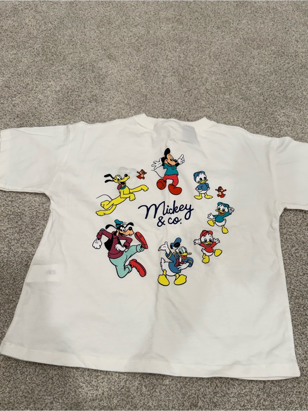NEW Zara White Kids Graphic Tee featuring Classic Disney Characters